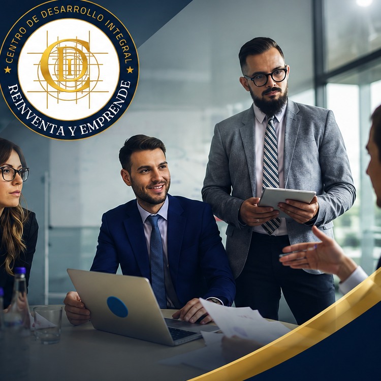 Equipo ejecutivo en reunión corporativa